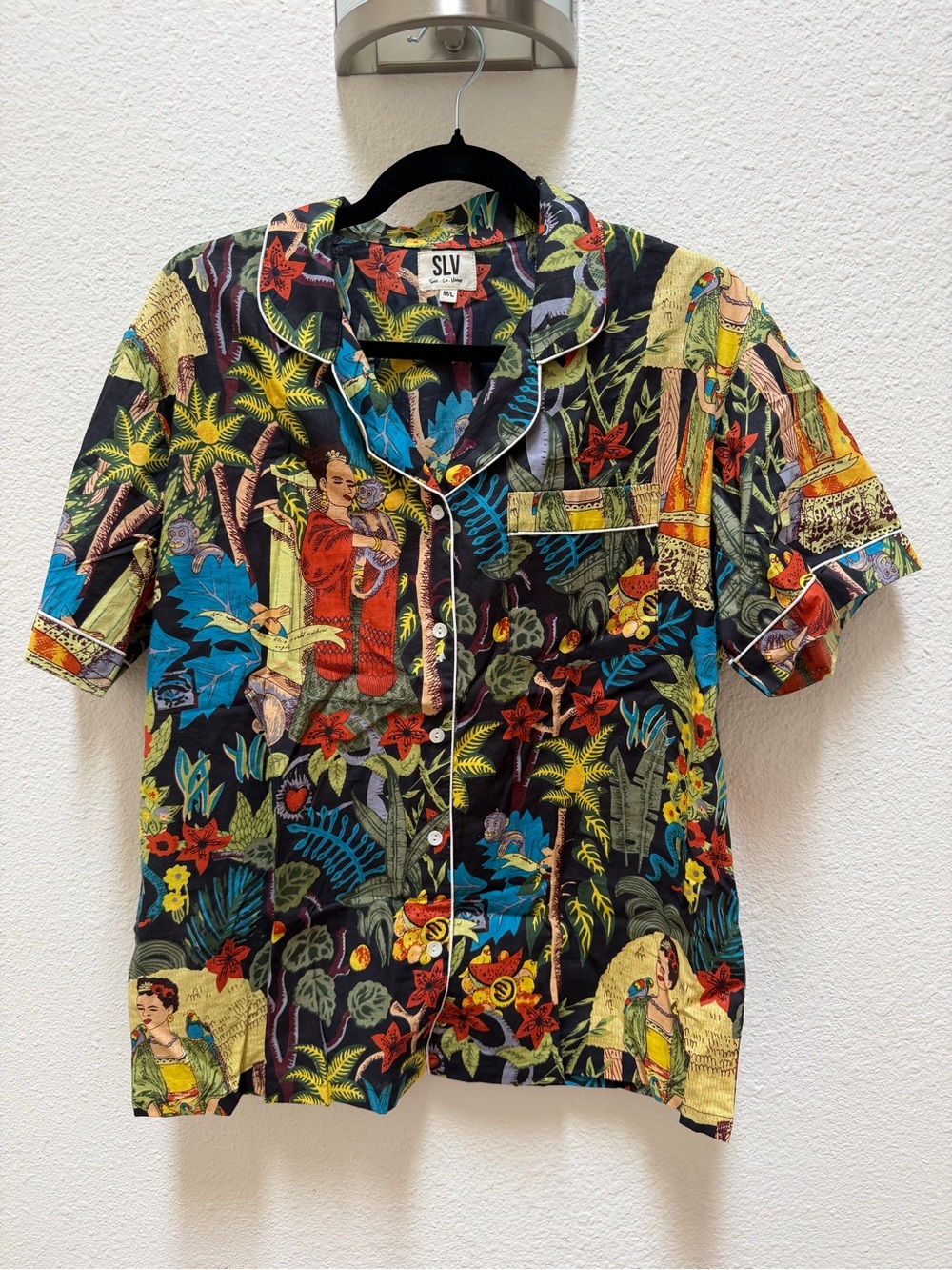 Sur la Vague Pajama Set Multicolor Frida Print shorts/shirt set